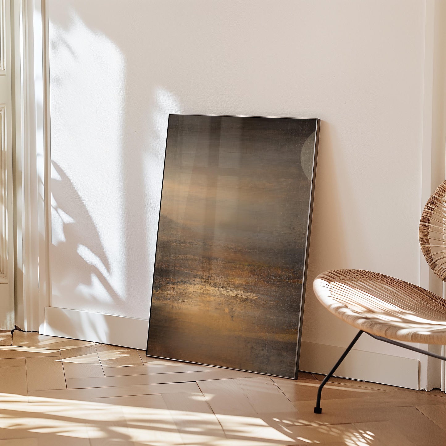 Abstract Horizon Print Atmospheric Landscape Modern Earth Tone Minimalist Contemporary Wall Art Decor Painting