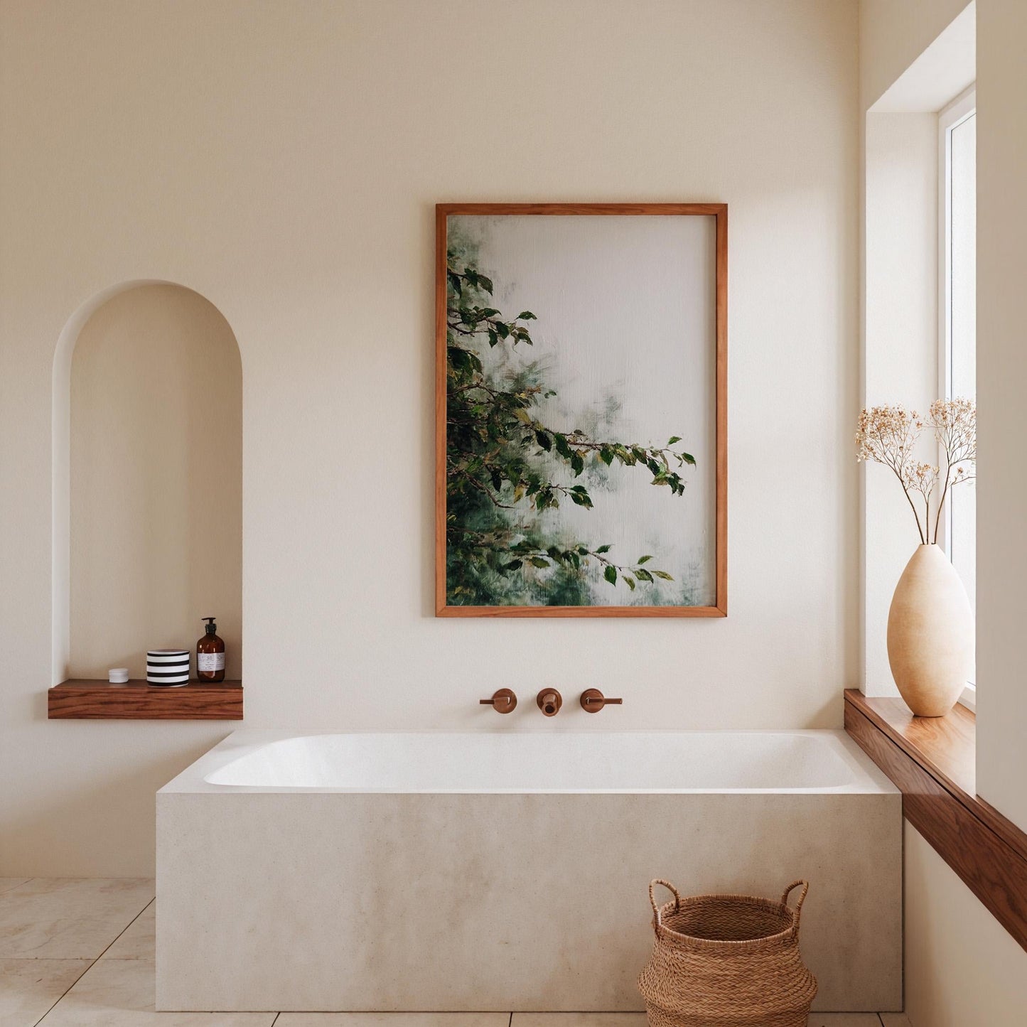 Refined Botanical Composition Print: Graceful Branch Study