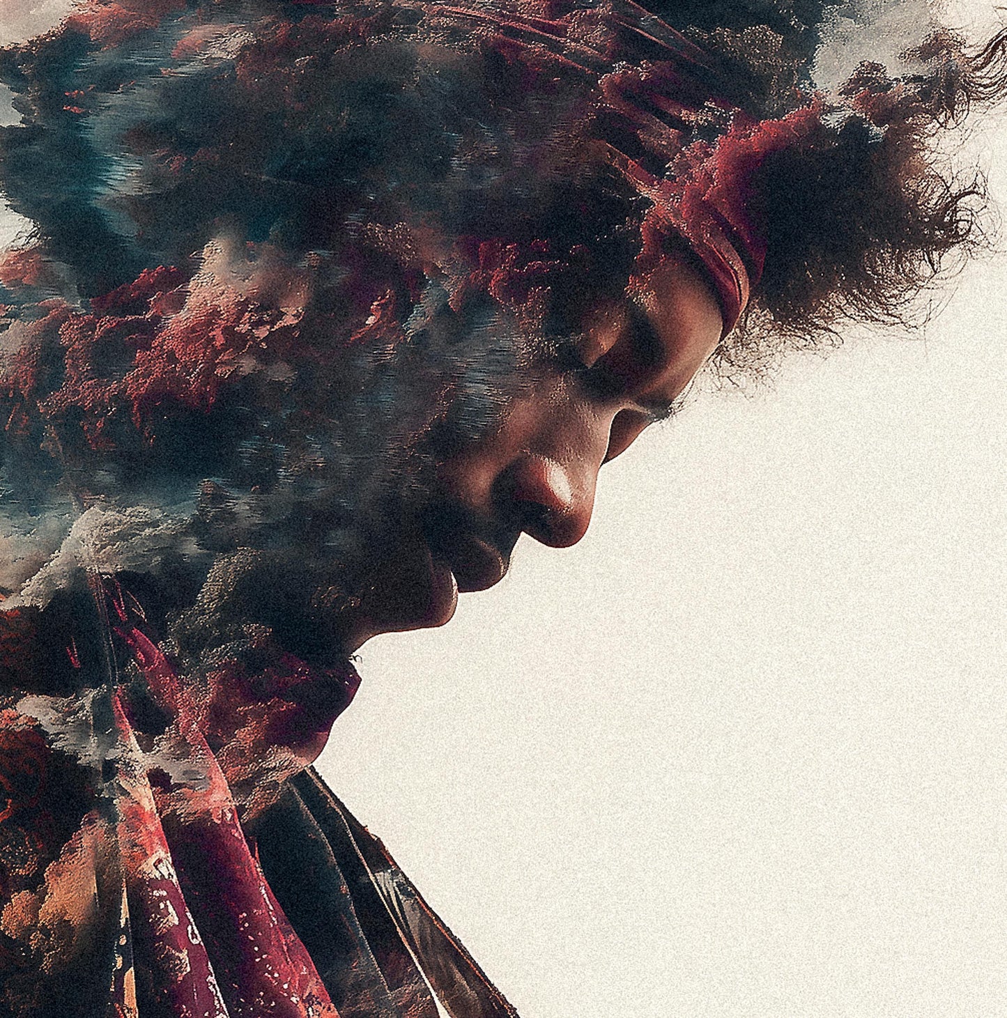 Jimi Hendrix Guitar Legend Psychedelic 'Photography Composite' Style Art Print - Rock Music Wall Decor Poster