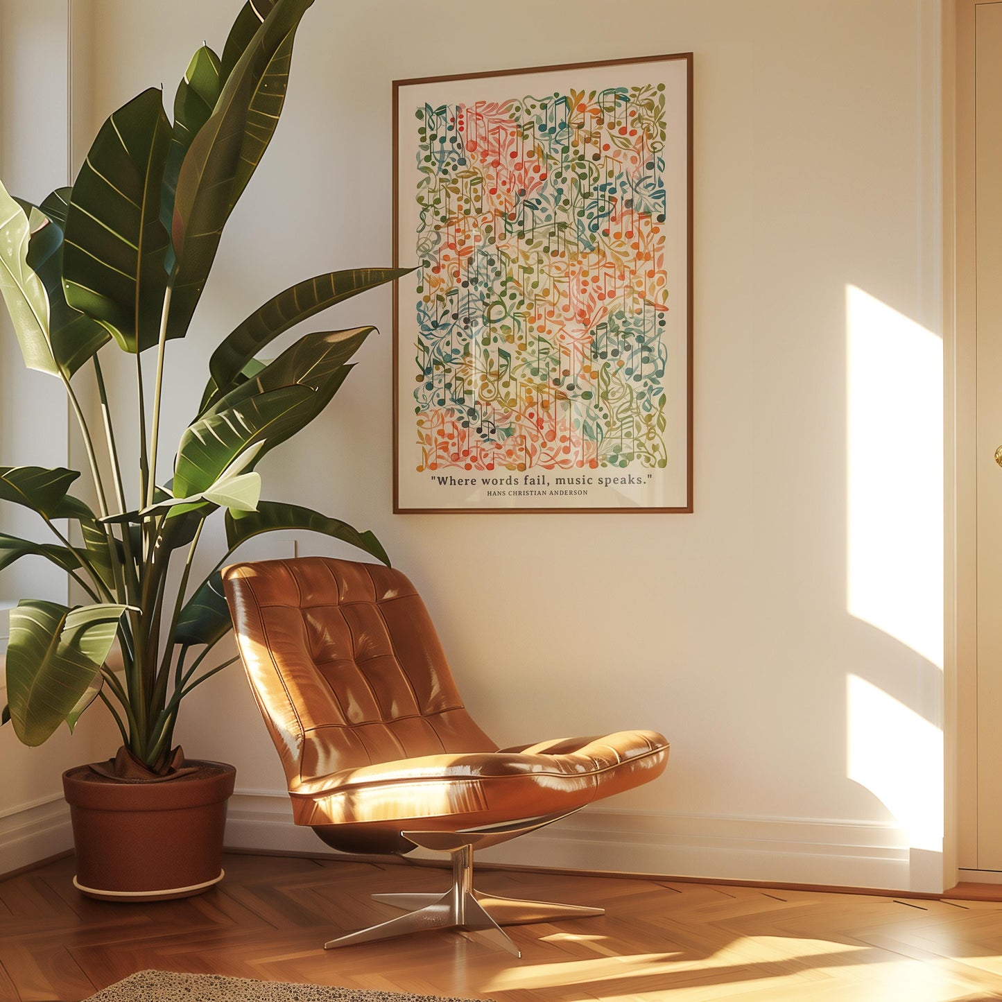 Musical Notation Art Print: Elegant Music Room Decor