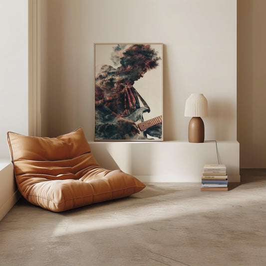 Jimi Hendrix Guitar Legend Psychedelic 'Photography Composite'