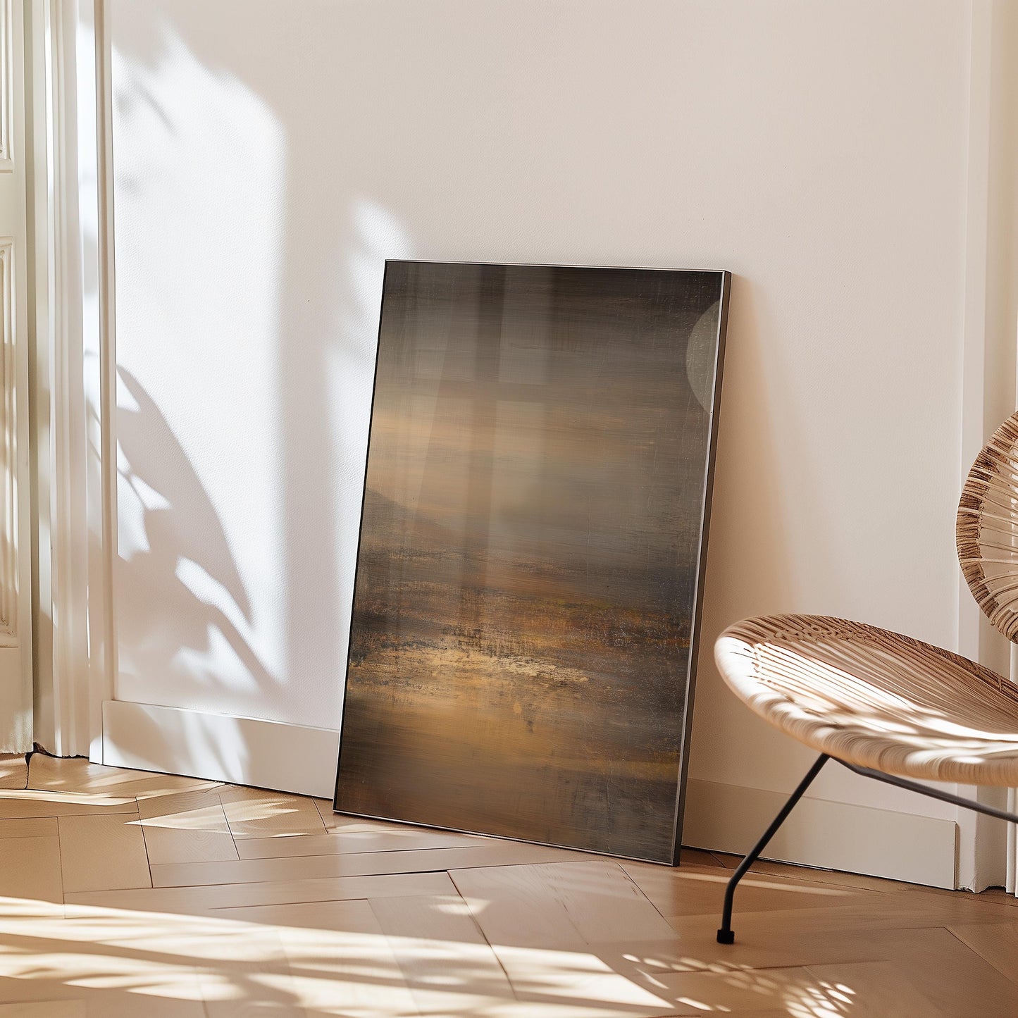 Abstract Horizon Print Atmospheric Landscape Modern Earth Tone