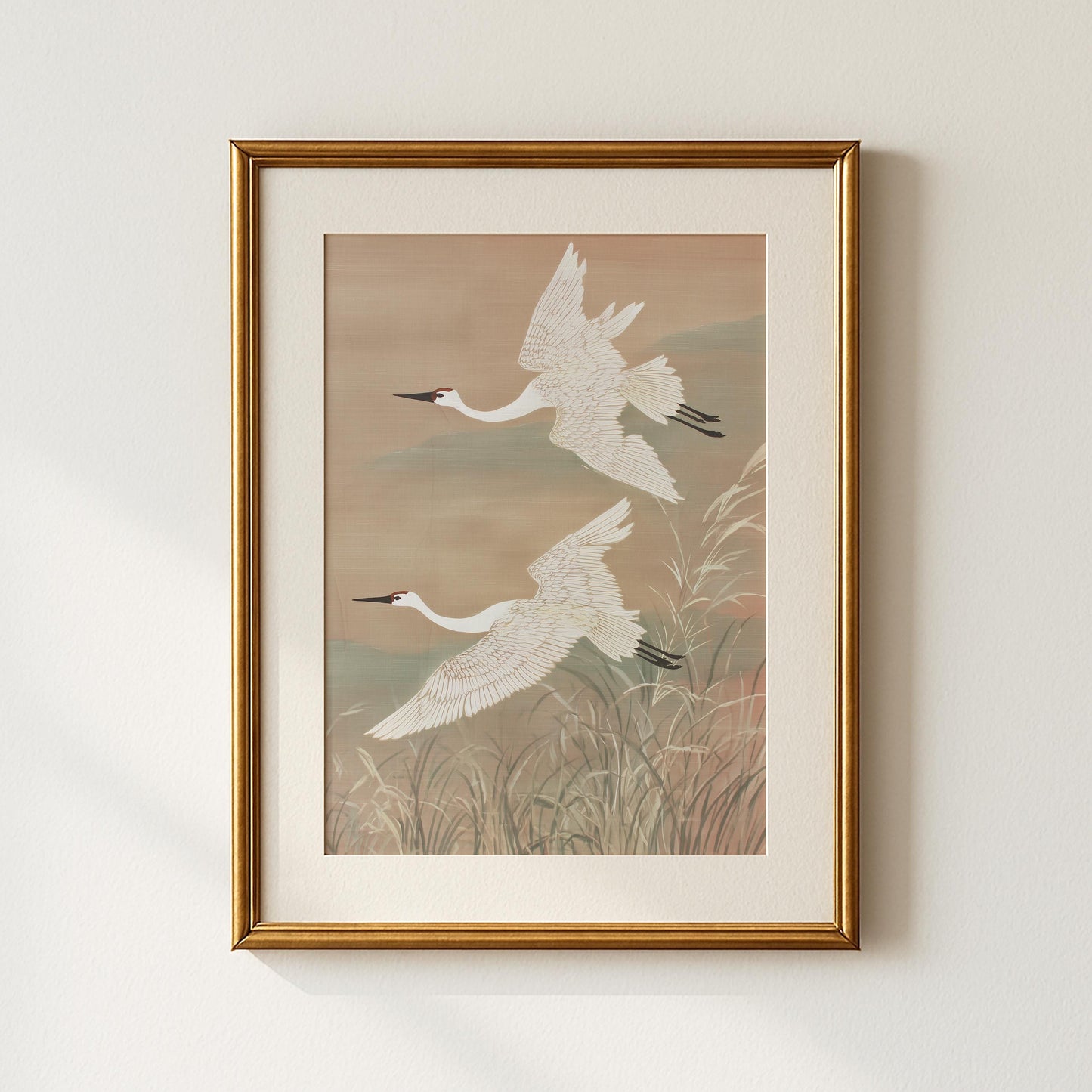 Flying Cranes Japanese Print