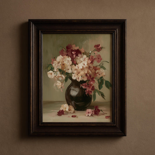 Vintage Floral Still Life Print