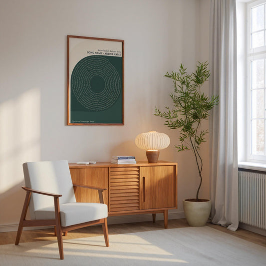 Bauhaus Poster, Custom Song Lyrics Art Print - Modern Vinyl