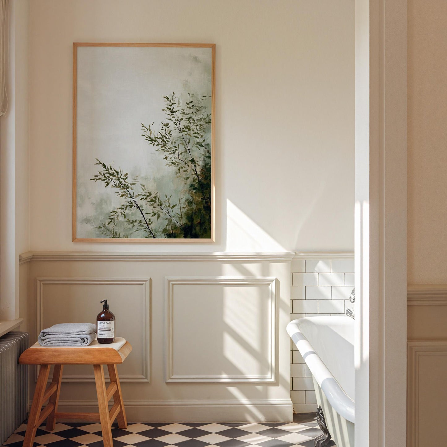 Botanical Branches Print Negative Space Minimalist Foliage Art Delicate Nature Study Wall Decor