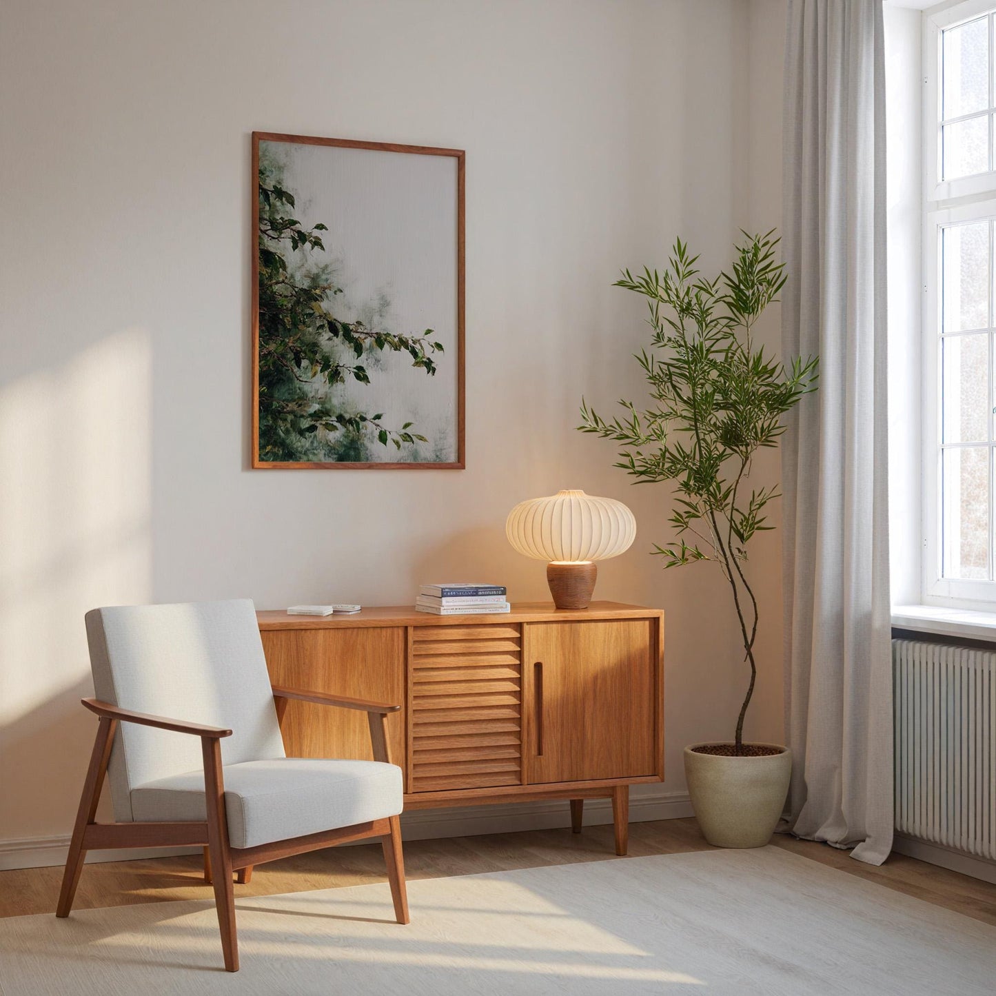 Refined Botanical Composition Print: Graceful Branch Study