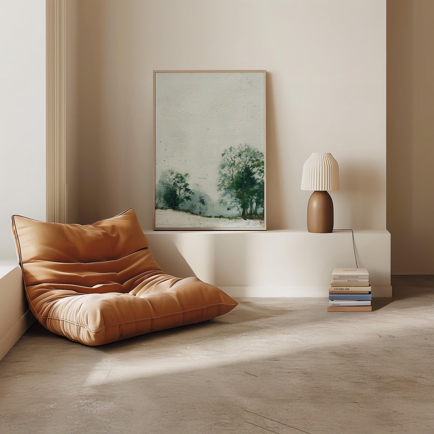 Woodland Print: Ethereal Misty Landscape