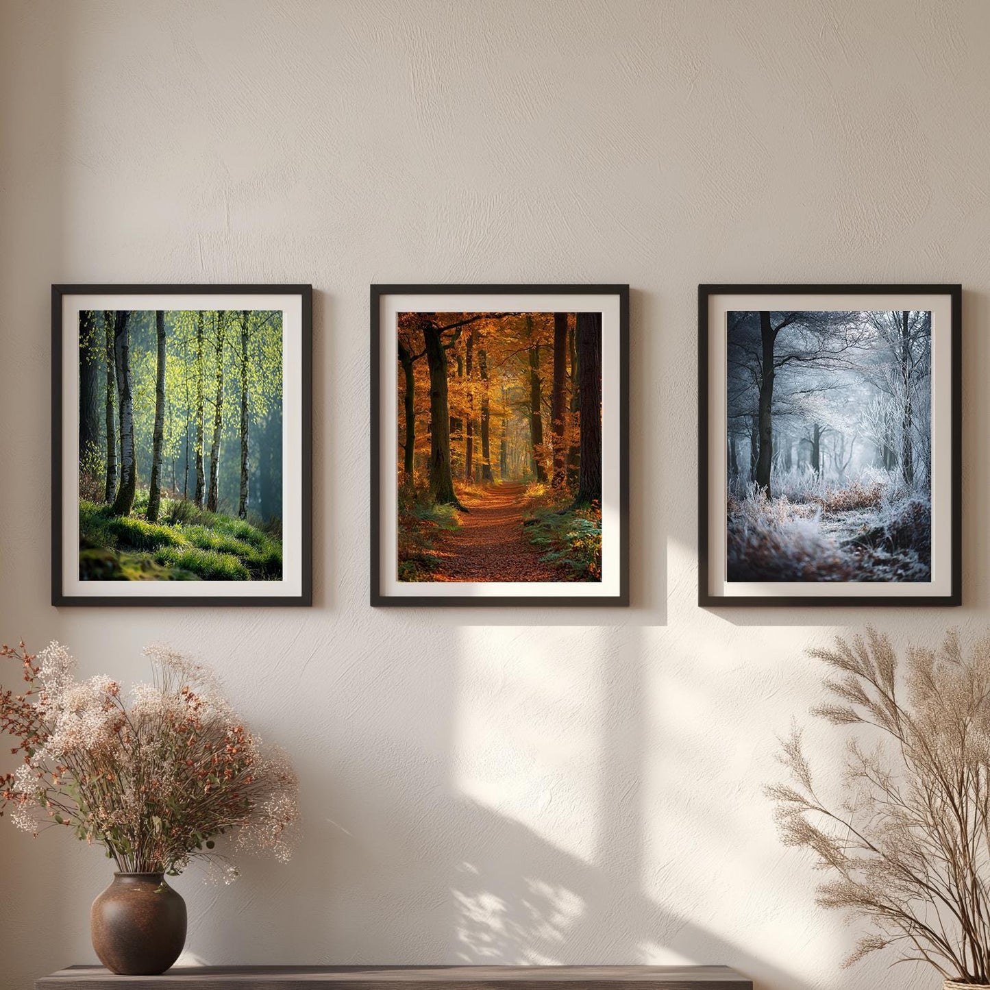 English Forest Seasons Photography Print: British Woodland Nature Art