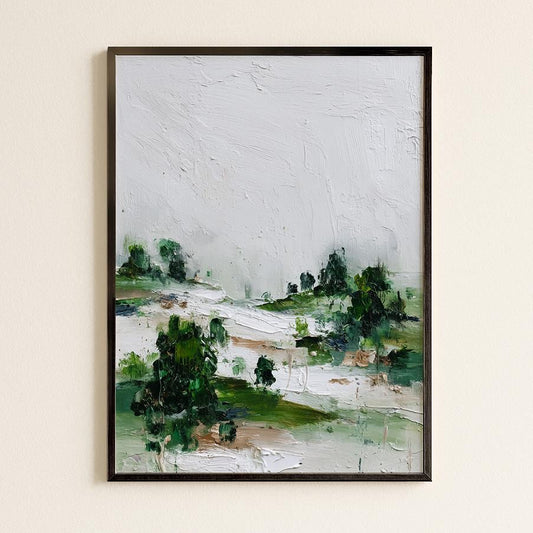 Minimalist Woodland Print: Contemporary Forest Study