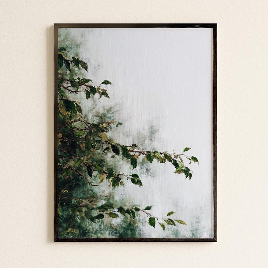 Refined Botanical Composition Print: Graceful Branch Study