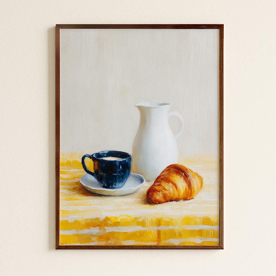 Coffee Still Life Art Print: Cozy Kitchen Cafe Wall Decor for Espresso Lovers and Home Baristas