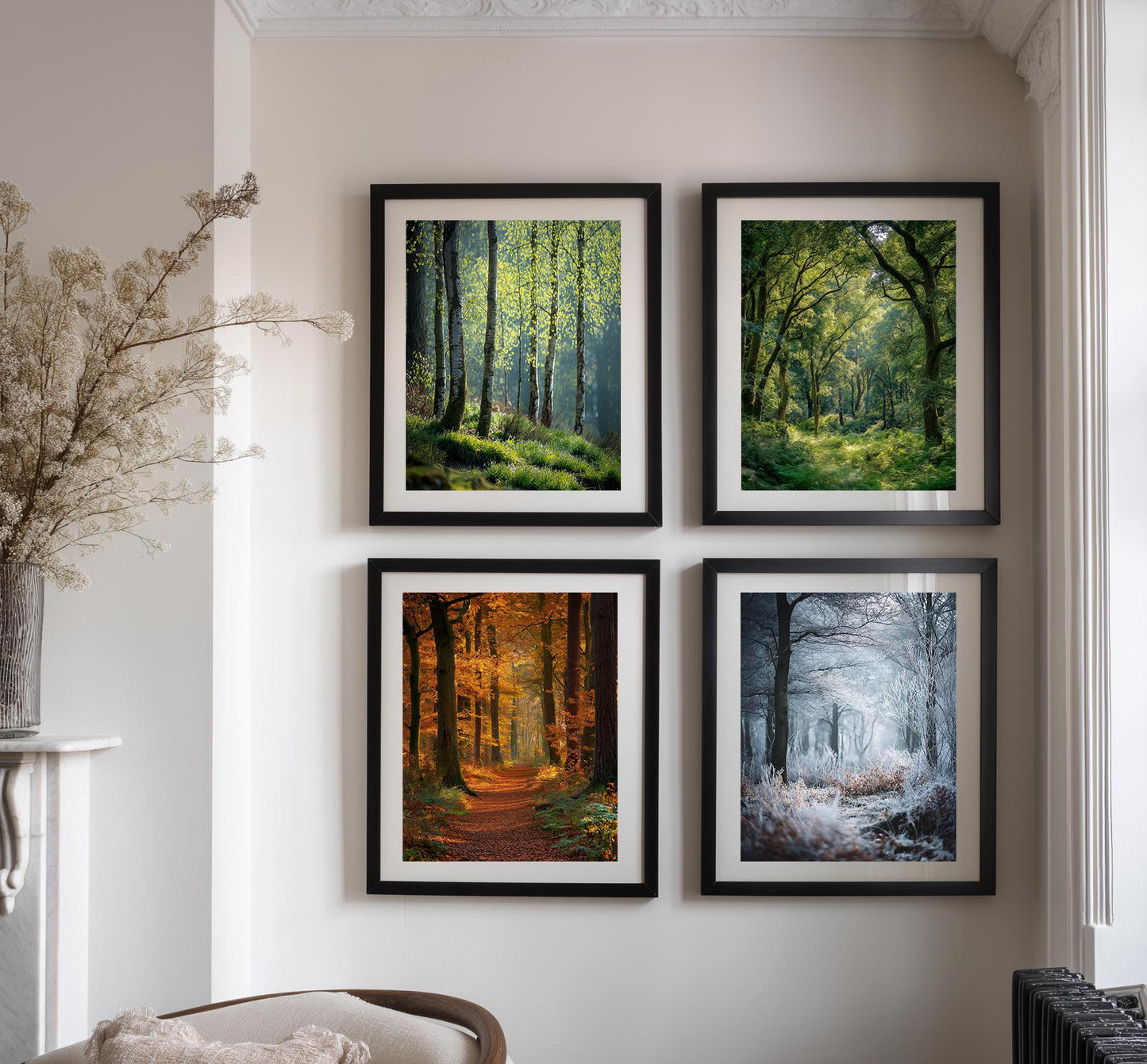 English Forest Seasons Photography Print: British Woodland Nature Art