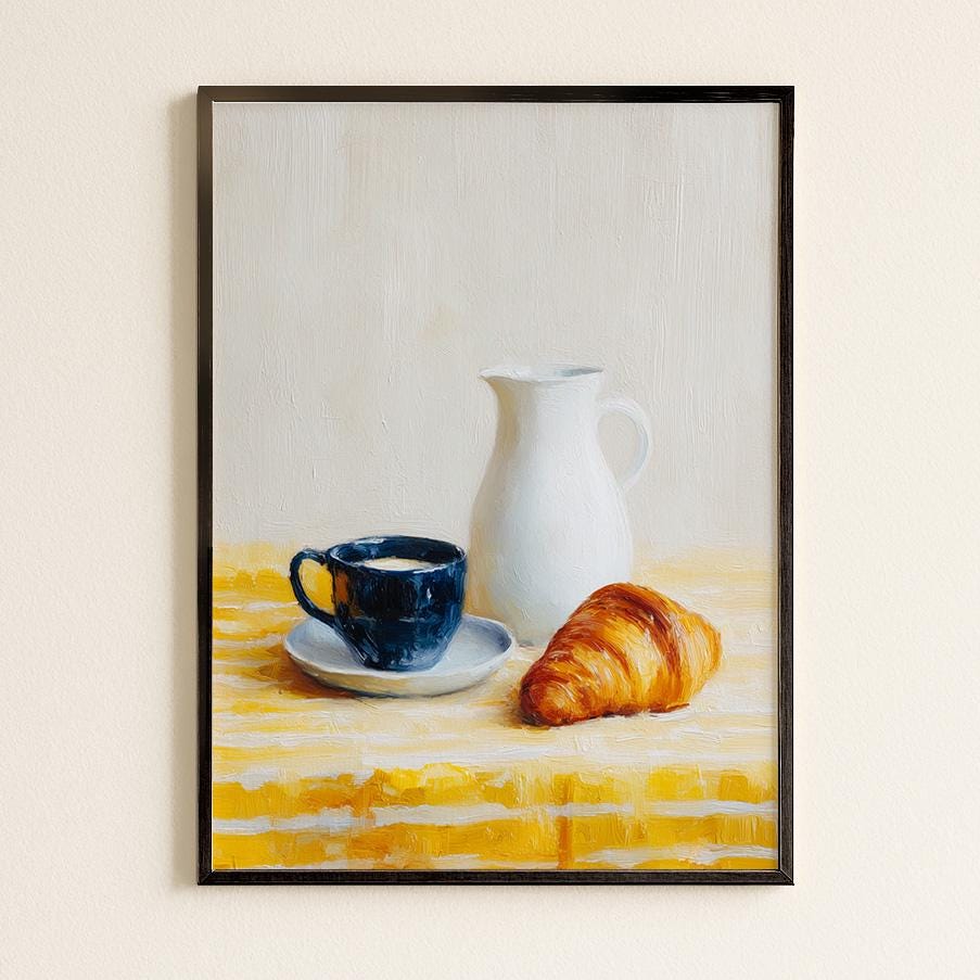 Coffee Still Life Art Print: Cozy Kitchen Cafe Wall Decor for Espresso Lovers and Home Baristas