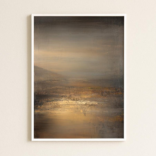 Abstract Horizon Print Atmospheric Landscape Modern Earth Tone Minimalist Contemporary Wall Art Decor Painting