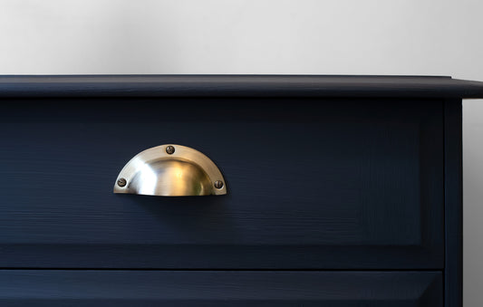 Mid Century Stag Chest of Drawers, Upcycled, Grey, MCM, G plan era