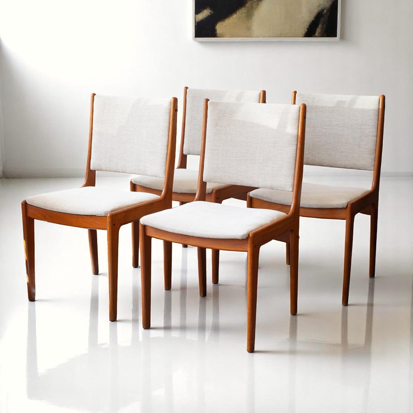 Set of 4 Mid-Century Modern Teak Dining Chairs by Johannes Andersen for Uldum Møbelfabrik