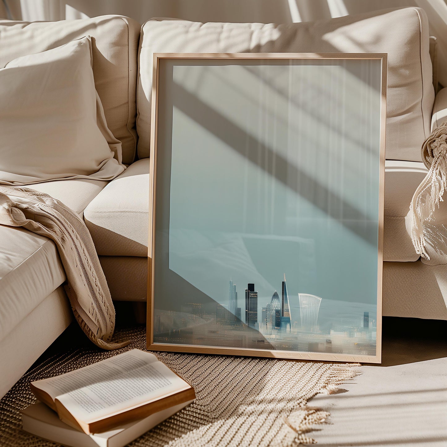 London Skyline at Dusk Print Contemporary Cityscape Art Modern London Architecture Wall Art Urban Photography Style