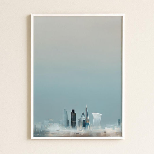 London Skyline at Dusk: Contemporary Cityscape Print - Modern