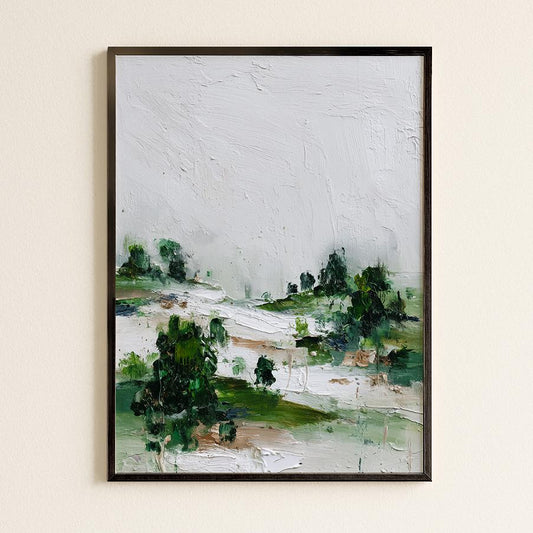 Minimalist Forest Print Negative Space Nature Art Scandinavian