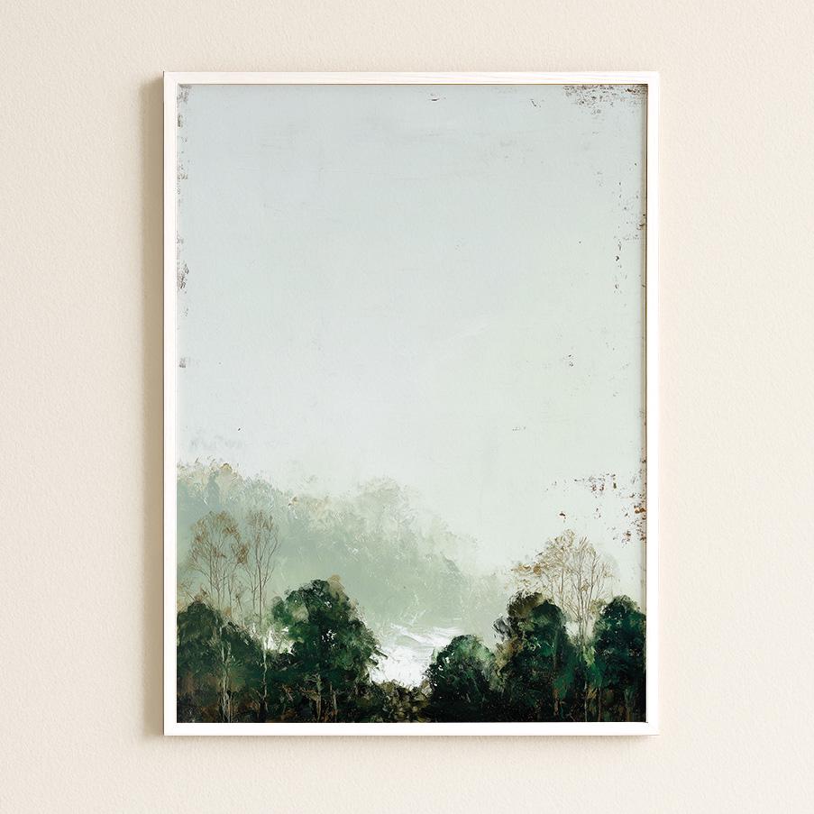 Winter Trees Print Minimalist Negative Space Nordic Landscape