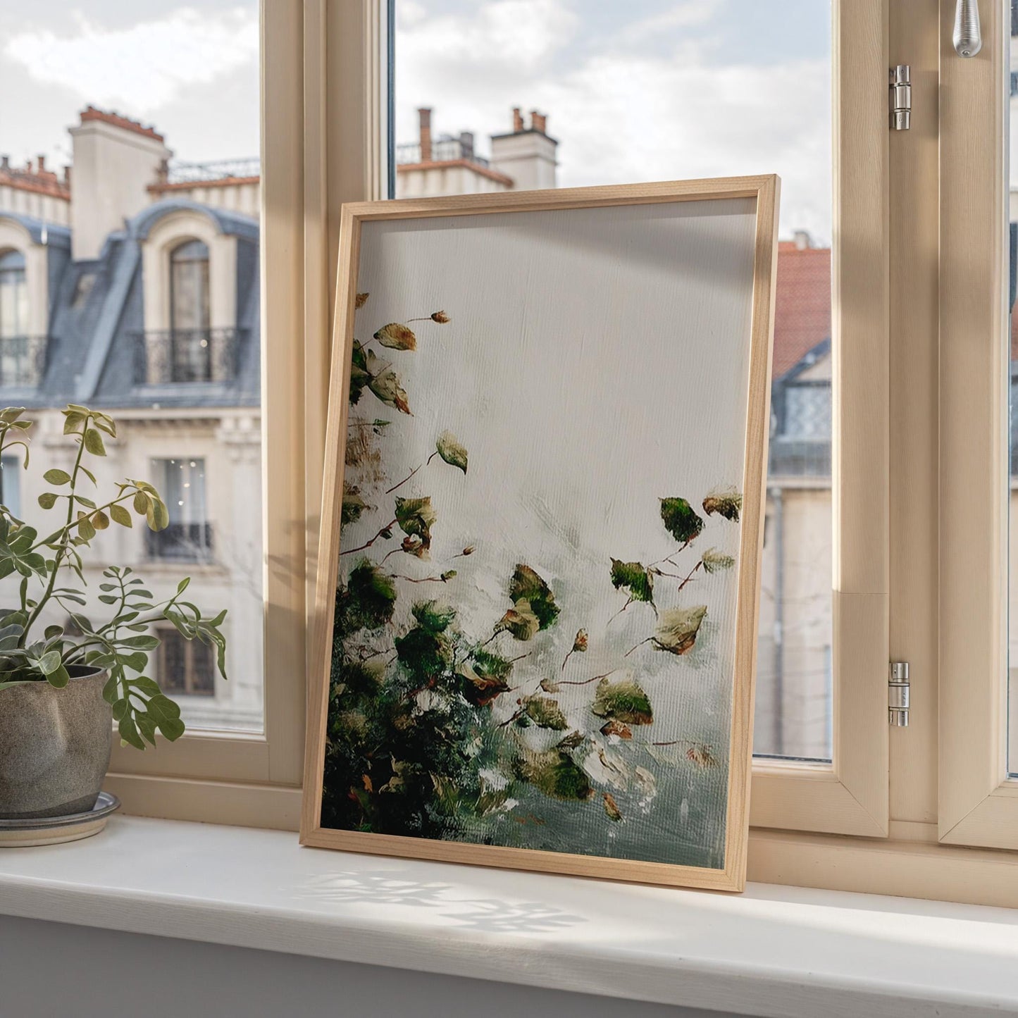 Botanical Leaves Print Autumn Movement Art Falling Foliage Wall