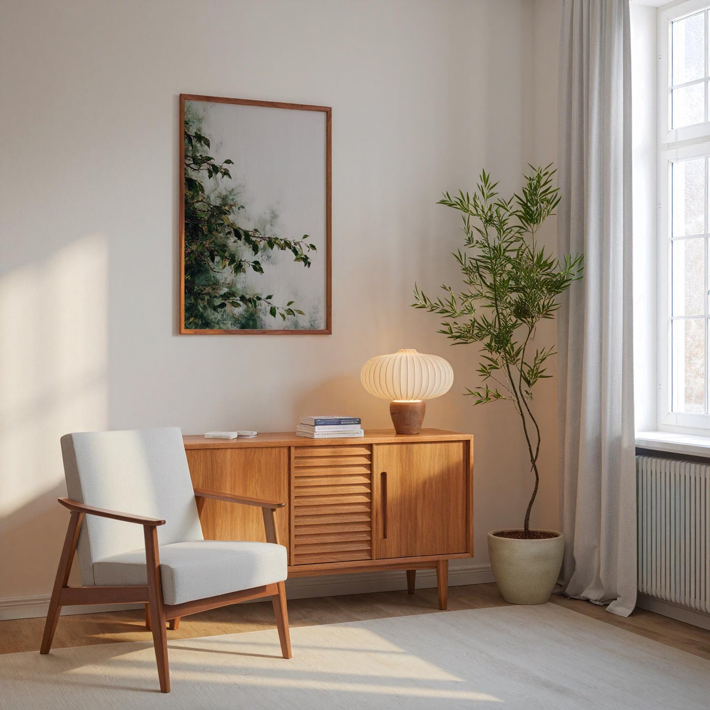 Botanical Branch Print Minimalist Foliage Study Negative Space