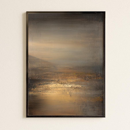 Abstract Horizon Print Atmospheric Landscape Modern Earth Tone