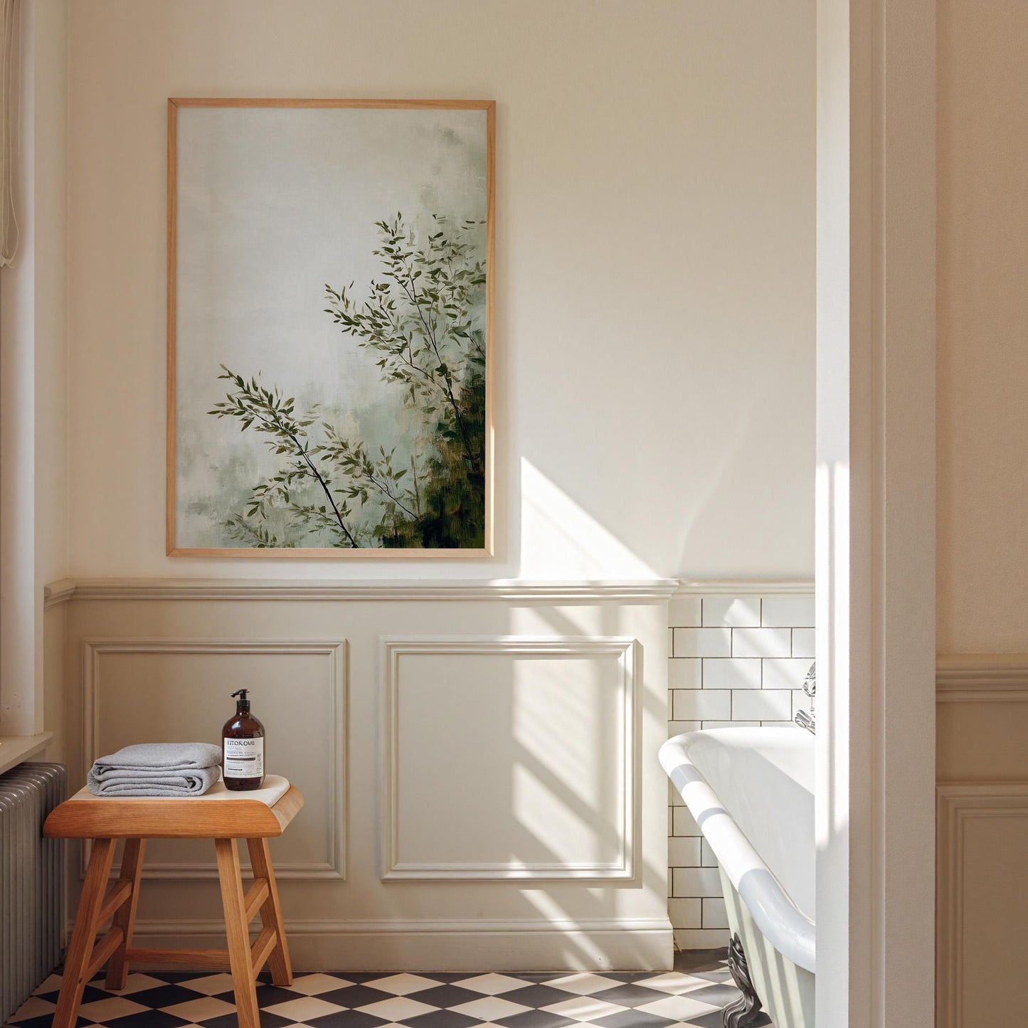 Botanical Branches Print Negative Space Minimalist Foliage Art