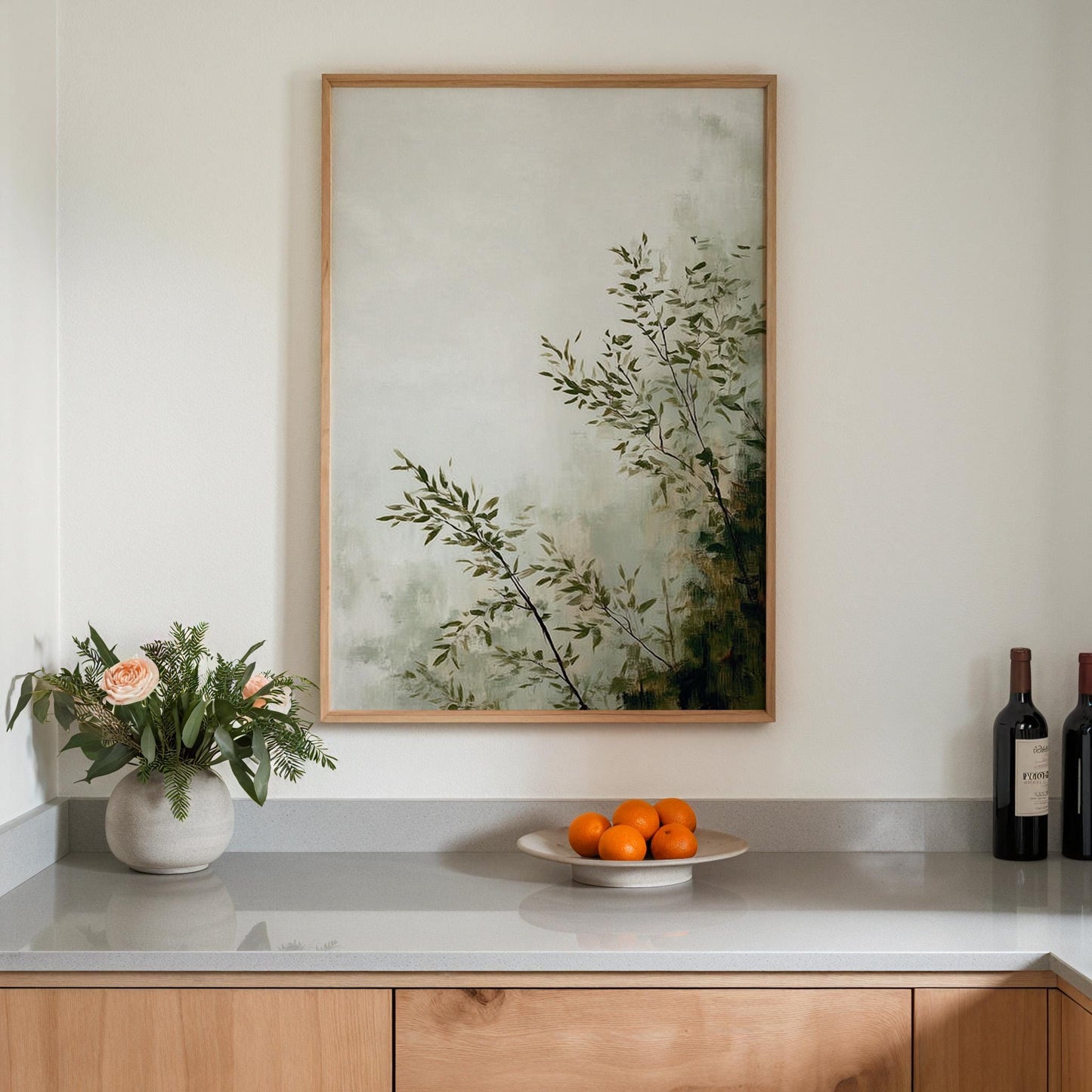 Botanical Branches Print Negative Space Minimalist Foliage Art