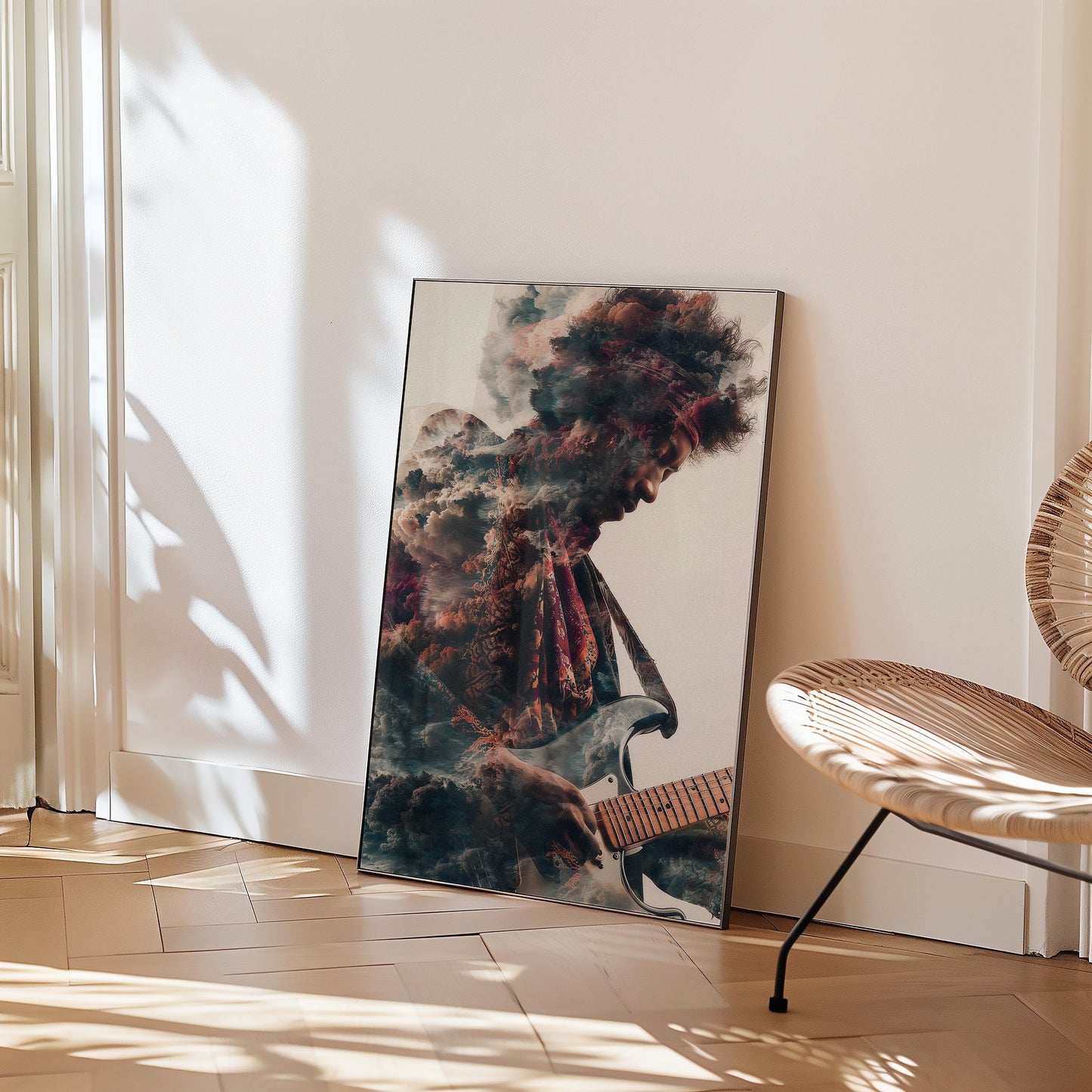 Jimi Hendrix Guitar Legend Psychedelic 'Photography Composite'