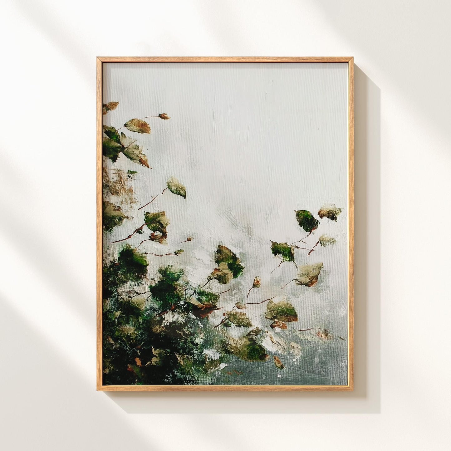 Botanical Leaves Print Autumn Movement Art Falling Foliage Wall