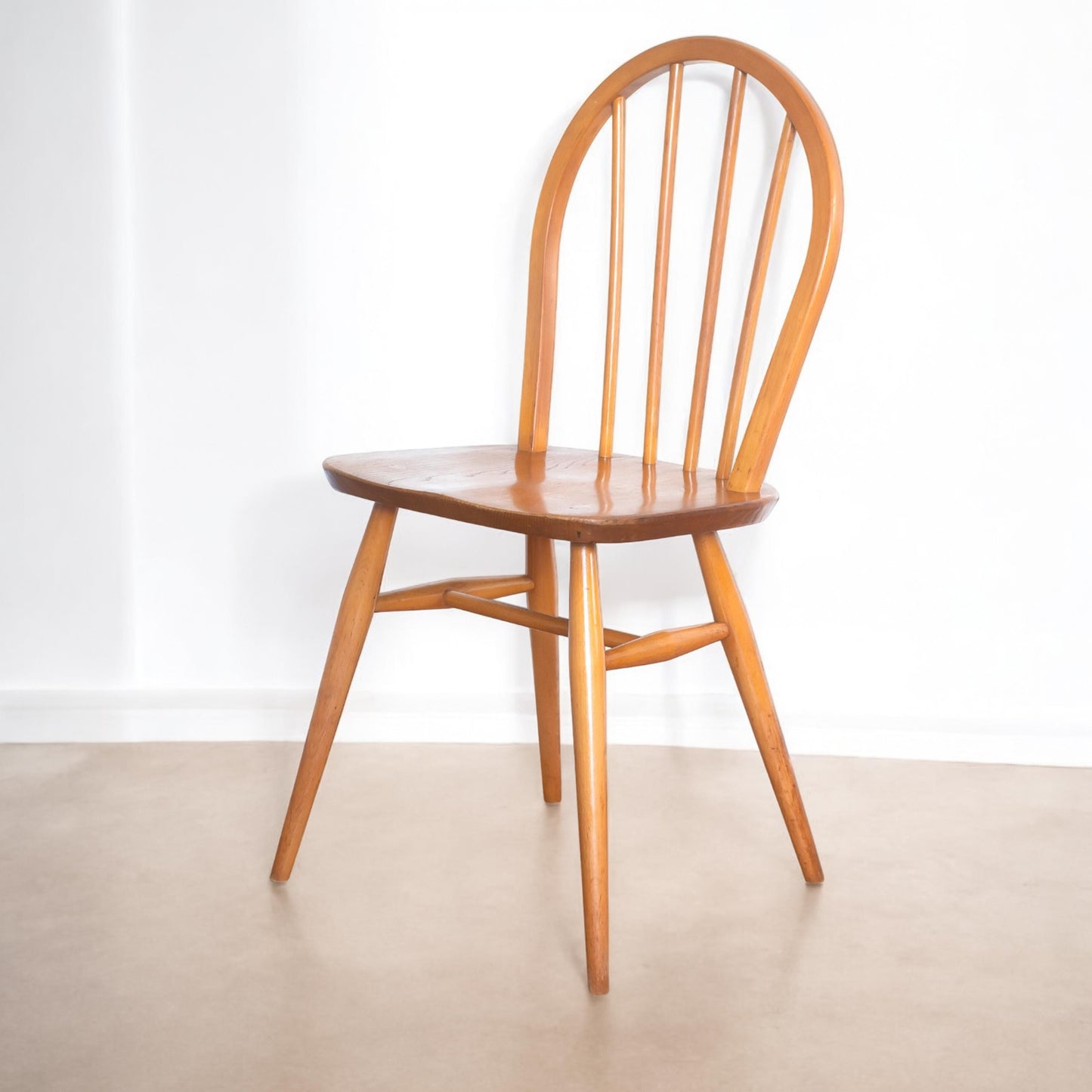 Set of Four Ercol 'Windsor' Dining Chairs, Set of 4, Mid Century Chairs