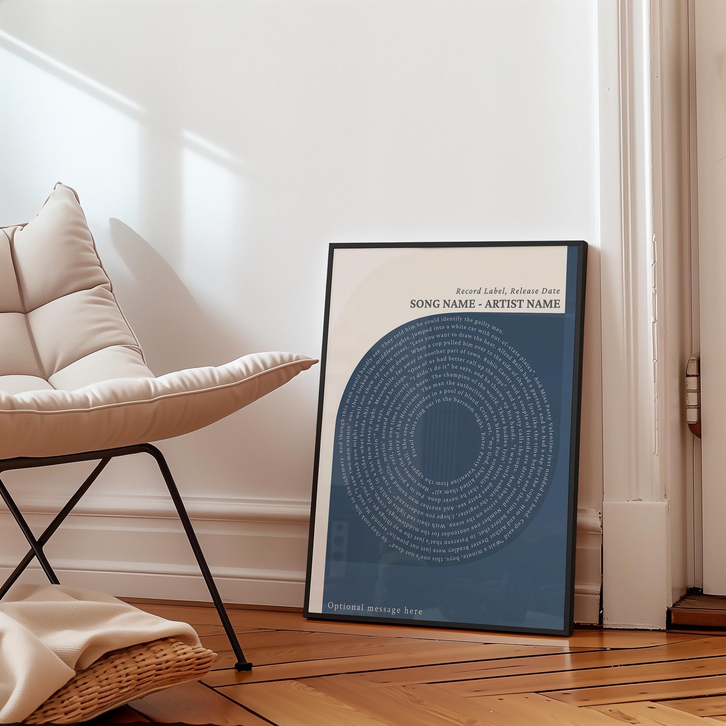 Bauhaus Poster, Custom Song Lyrics Art Print - Modern Vinyl