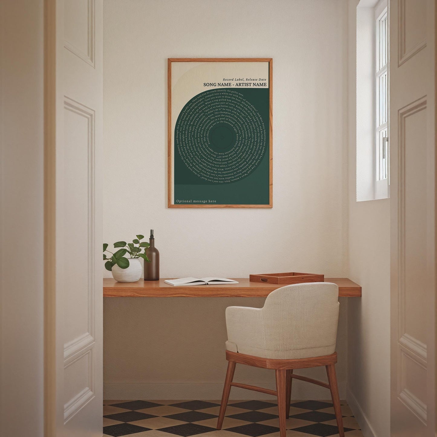 Bauhaus Poster, Custom Song Lyrics Art Print - Modern Vinyl