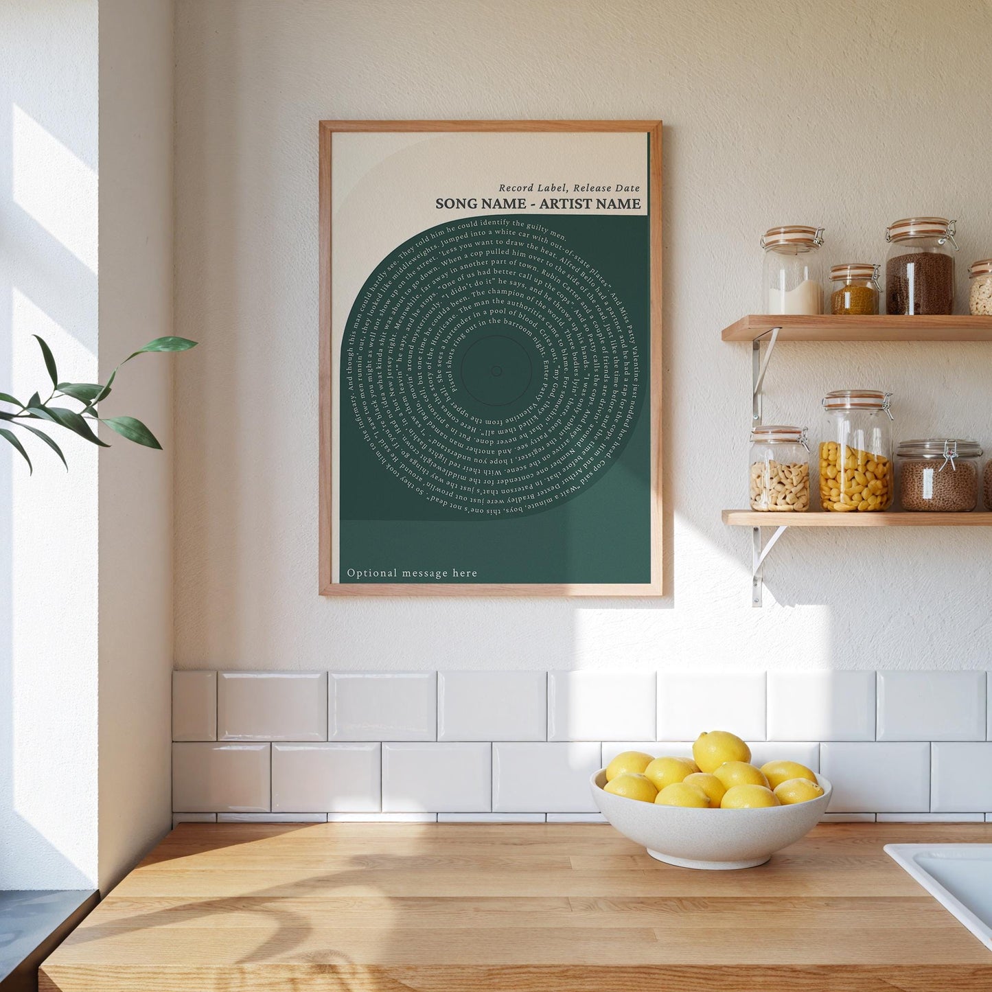 Bauhaus Poster, Custom Song Lyrics Art Print - Modern Vinyl