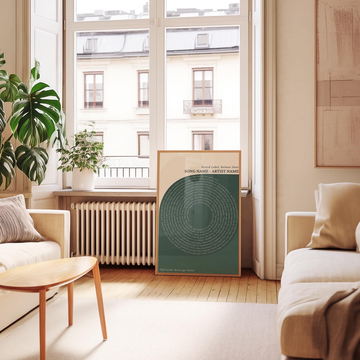 Bauhaus Poster, Custom Song Lyrics Art Print - Modern Vinyl