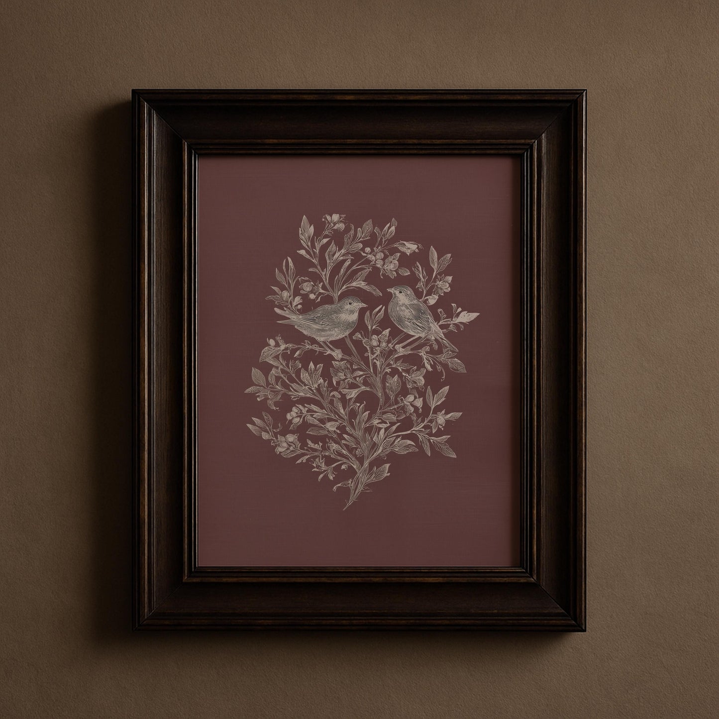 Vintage Bird Botanical Print