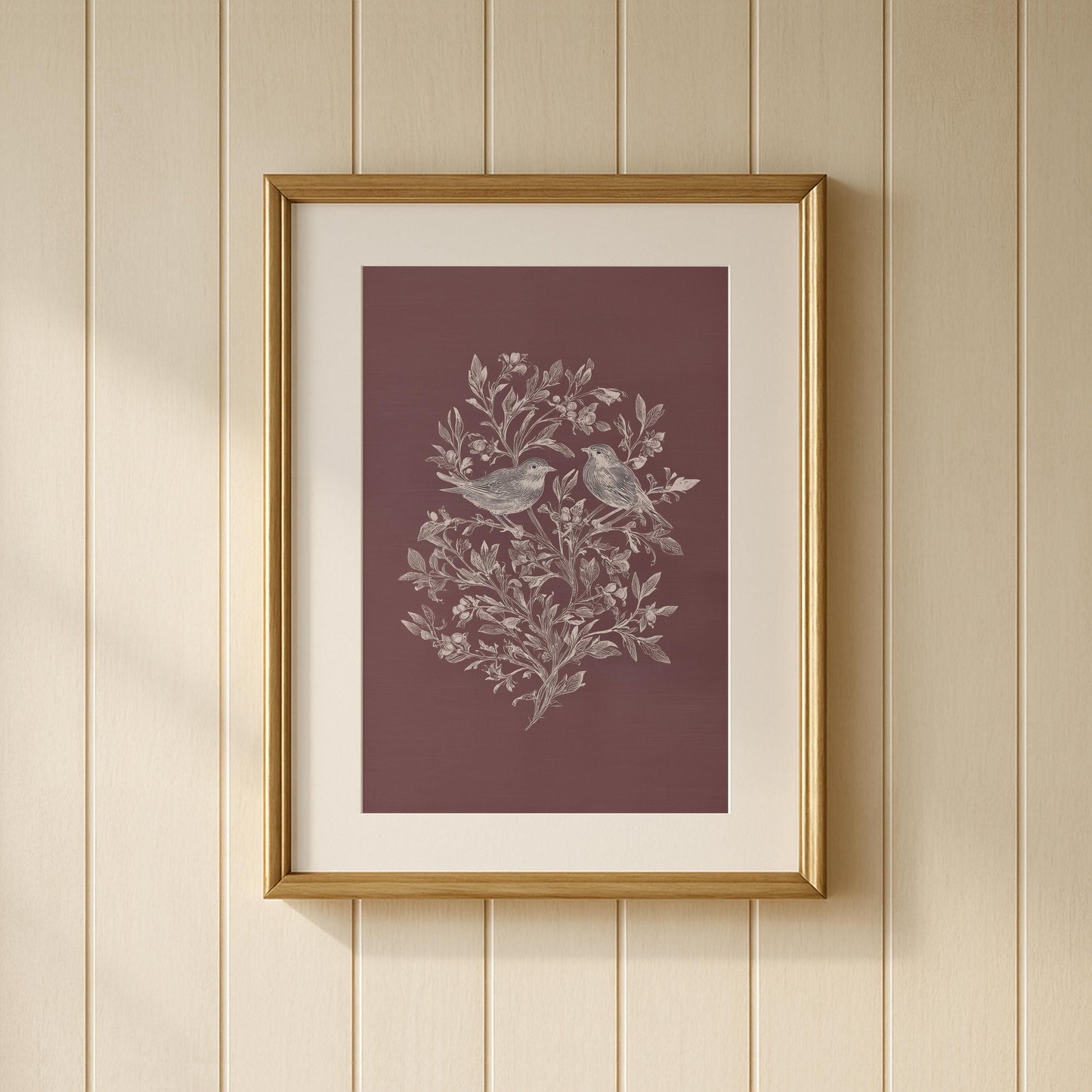 Vintage Bird Botanical Print