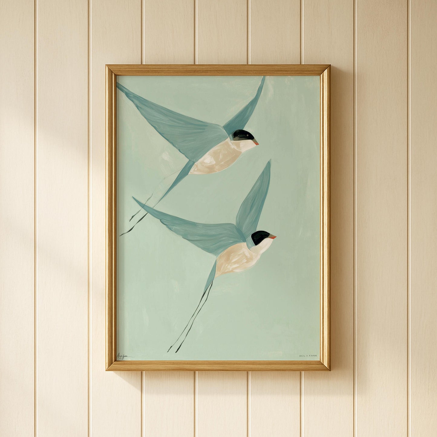 Swallows In Flight Print