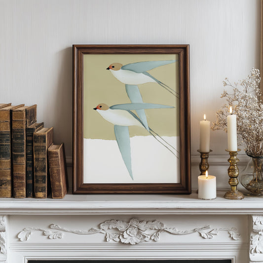 Flying Swallows Print