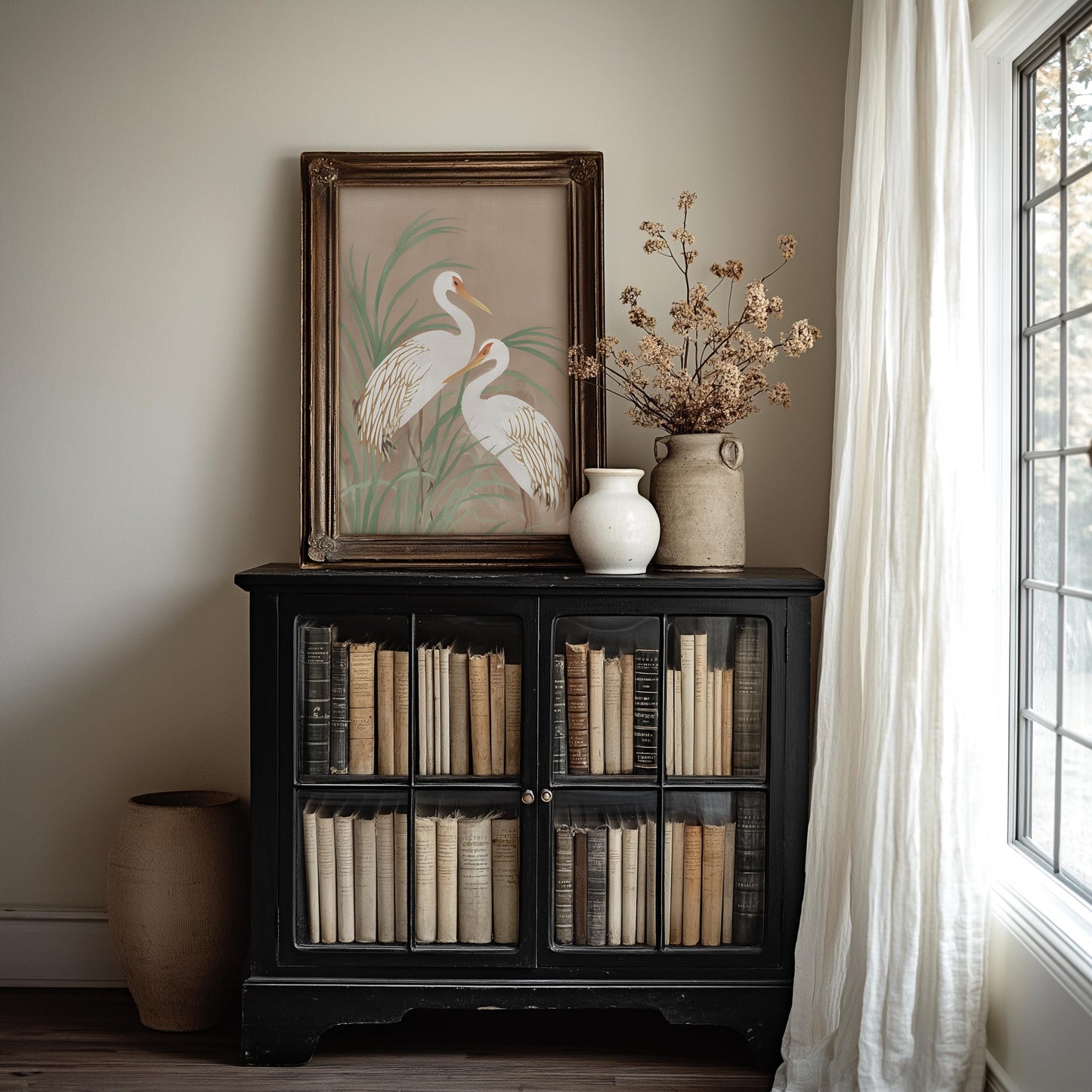 Japanese Cranes Standing Print