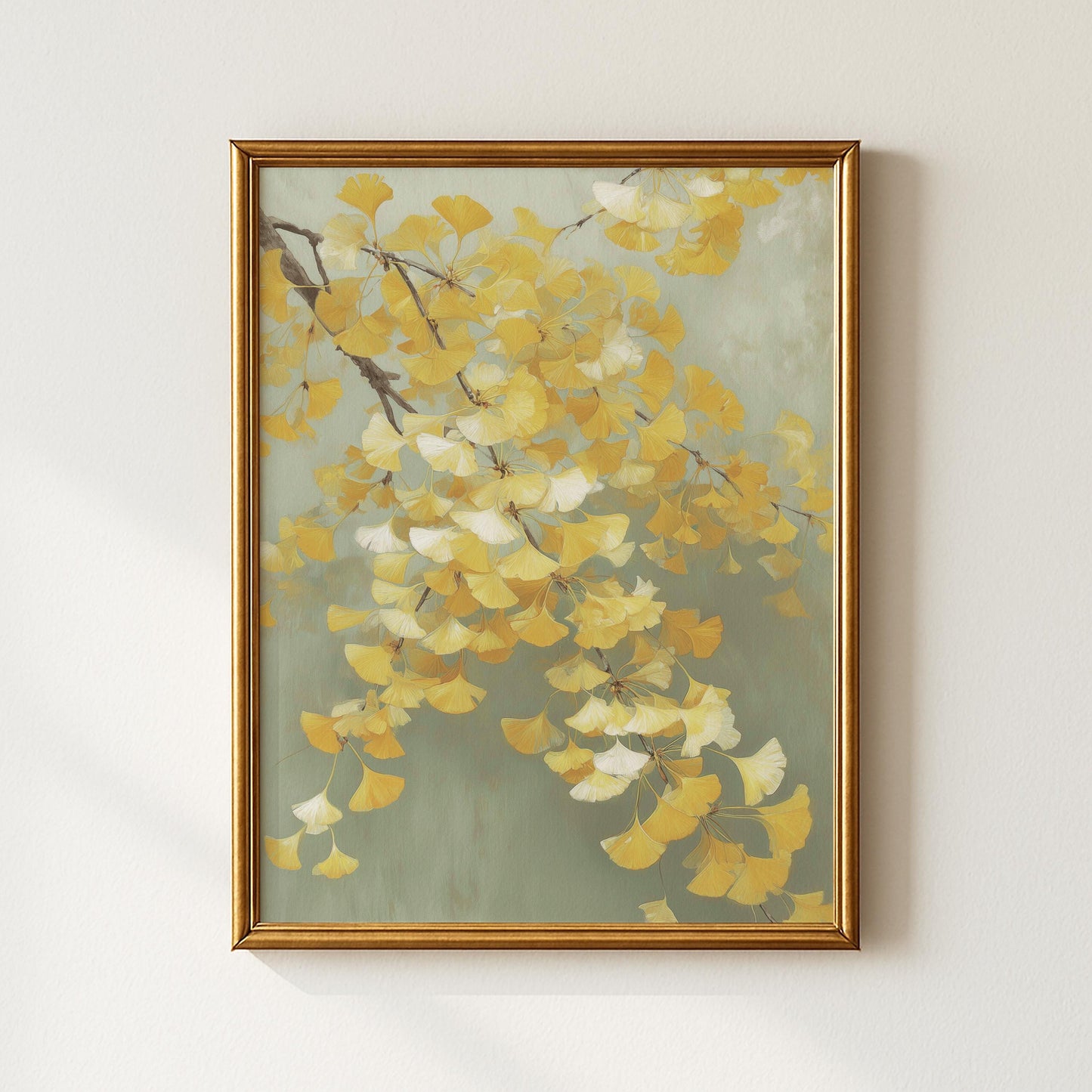 Japanese Ginkgo Leaves Print