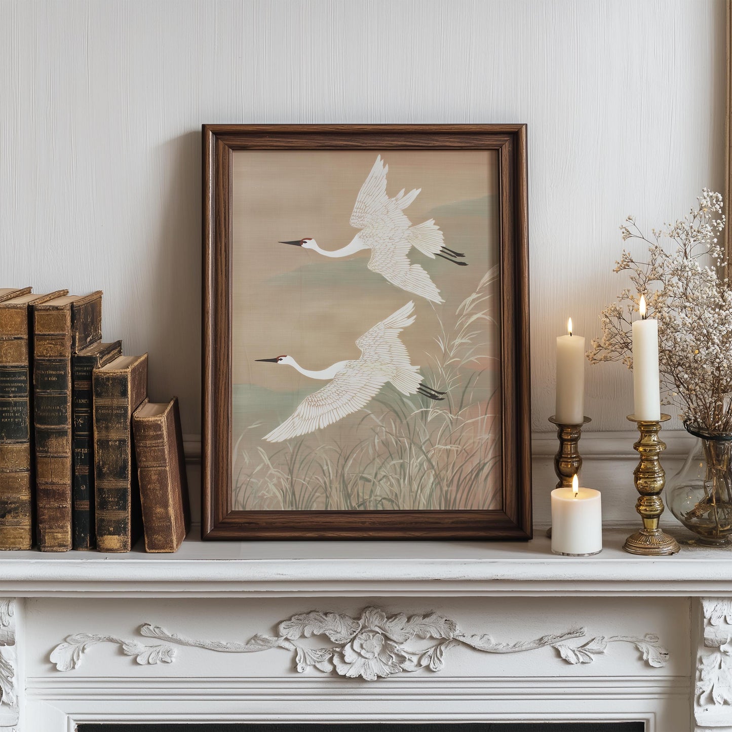 Flying Cranes Japanese Print