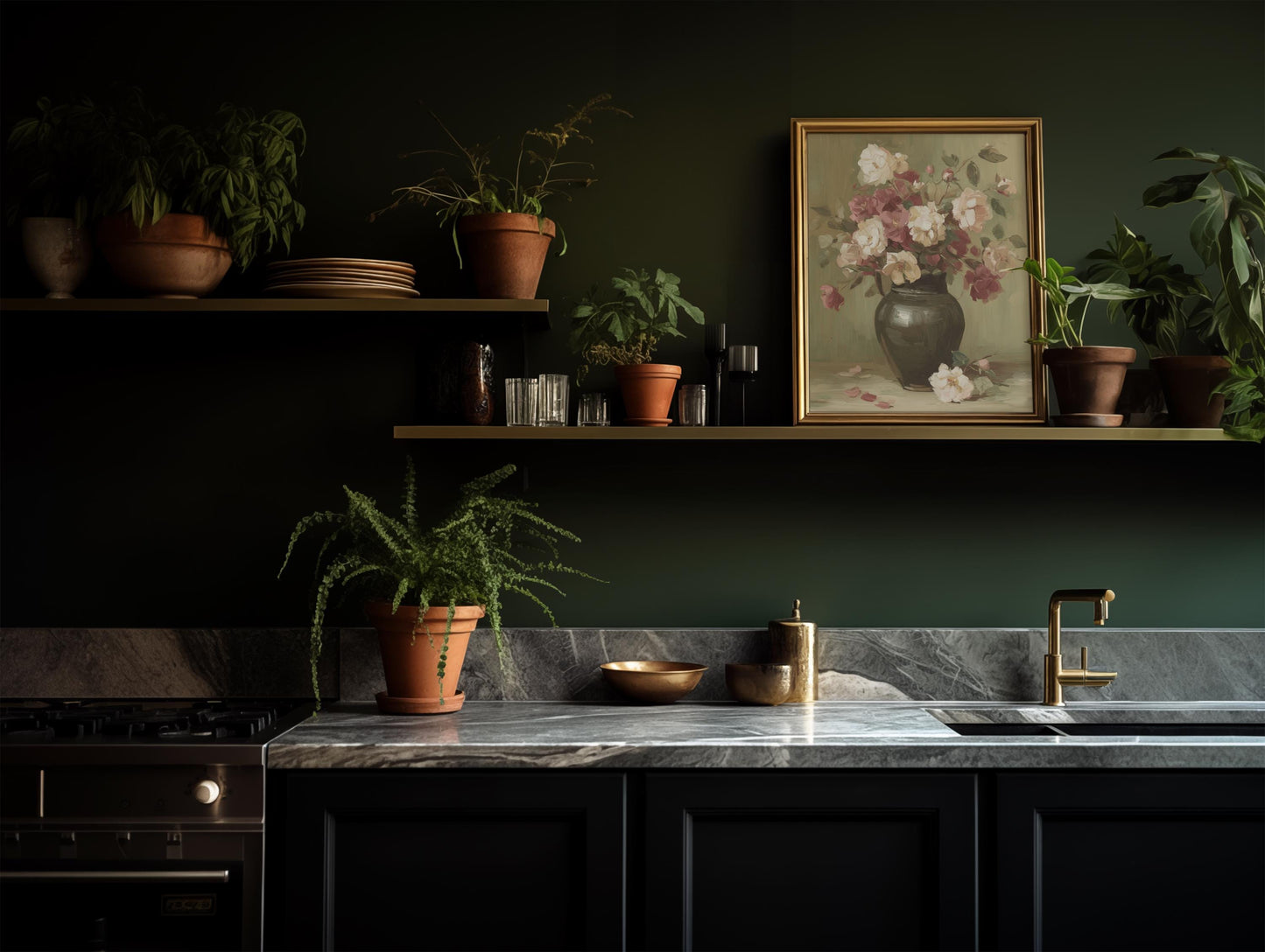 Vintage Flower Bouquet Print