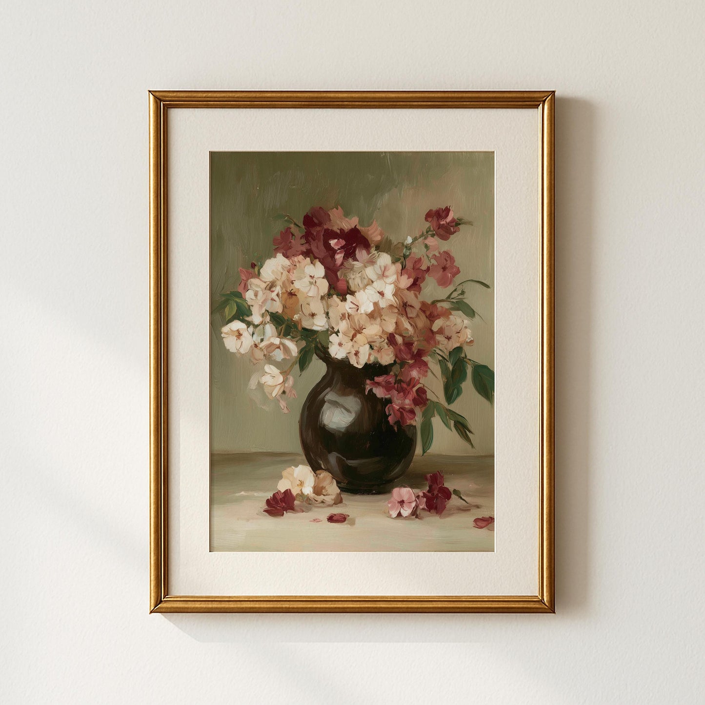 Vintage Floral Still Life Print
