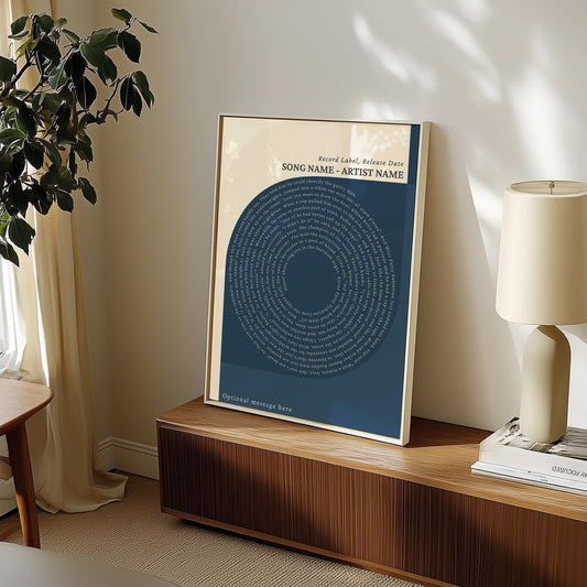 Bauhaus Poster, Custom Song Lyrics Art Print - Modern Vinyl