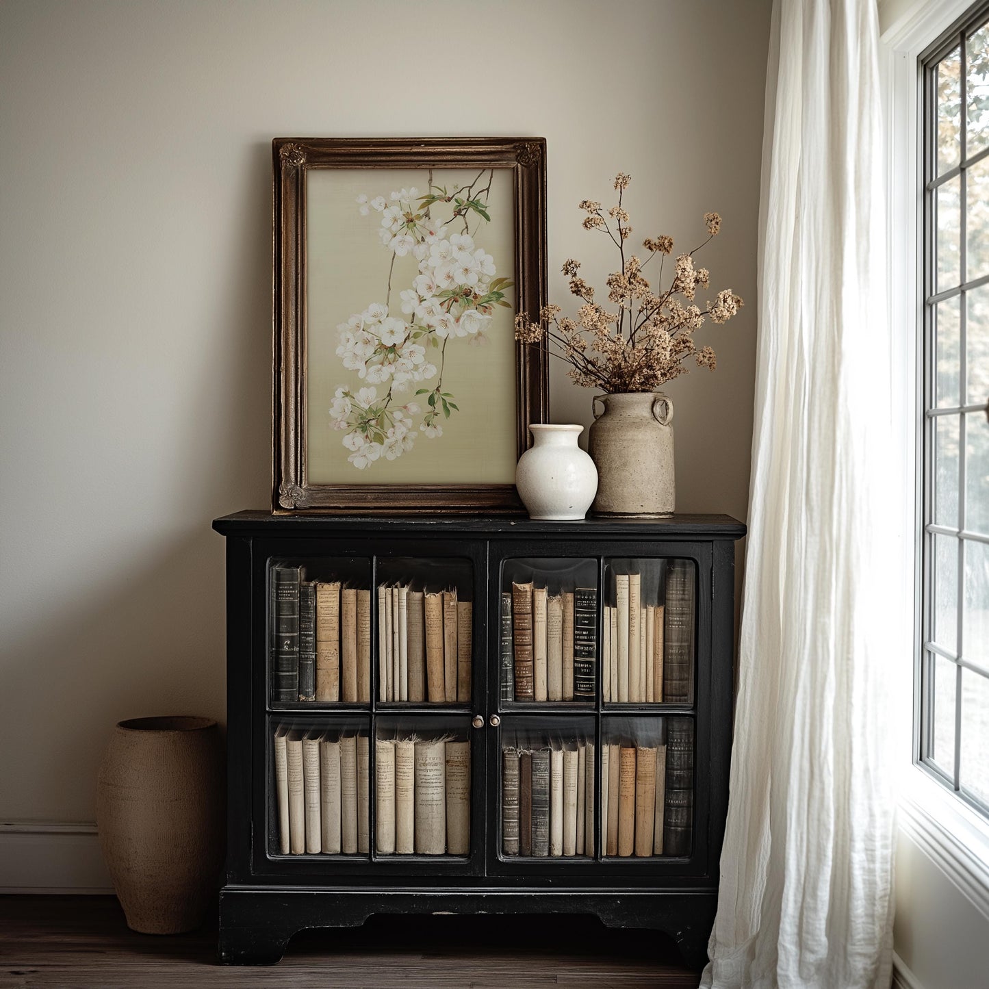 Japanese White Cherry Blossom Print