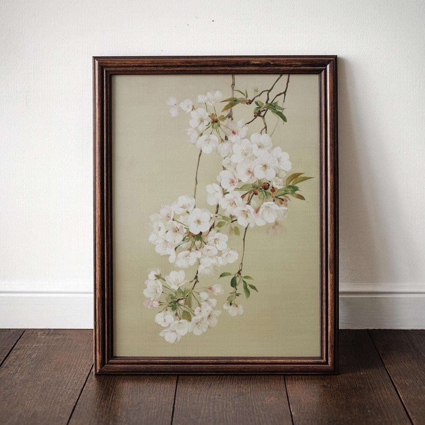 Japanese White Cherry Blossom Print