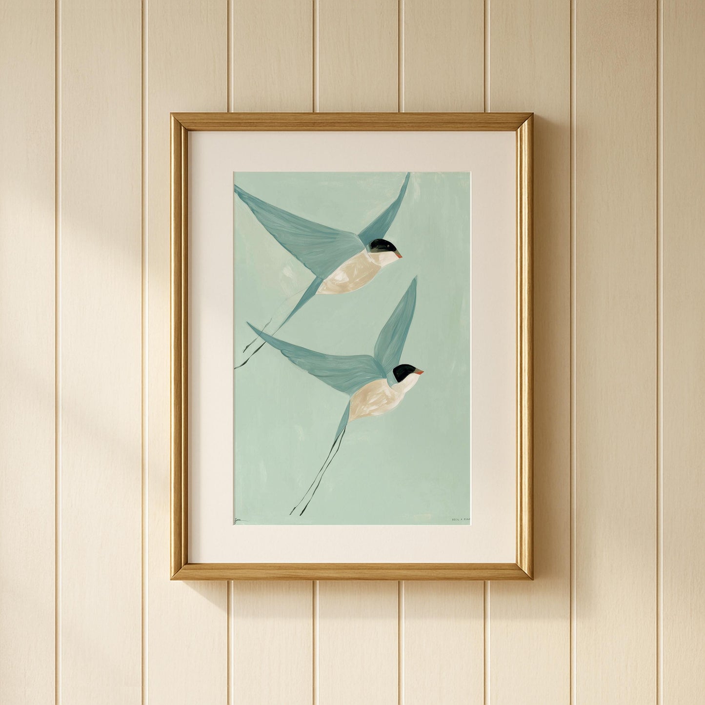 Swallows In Flight Print